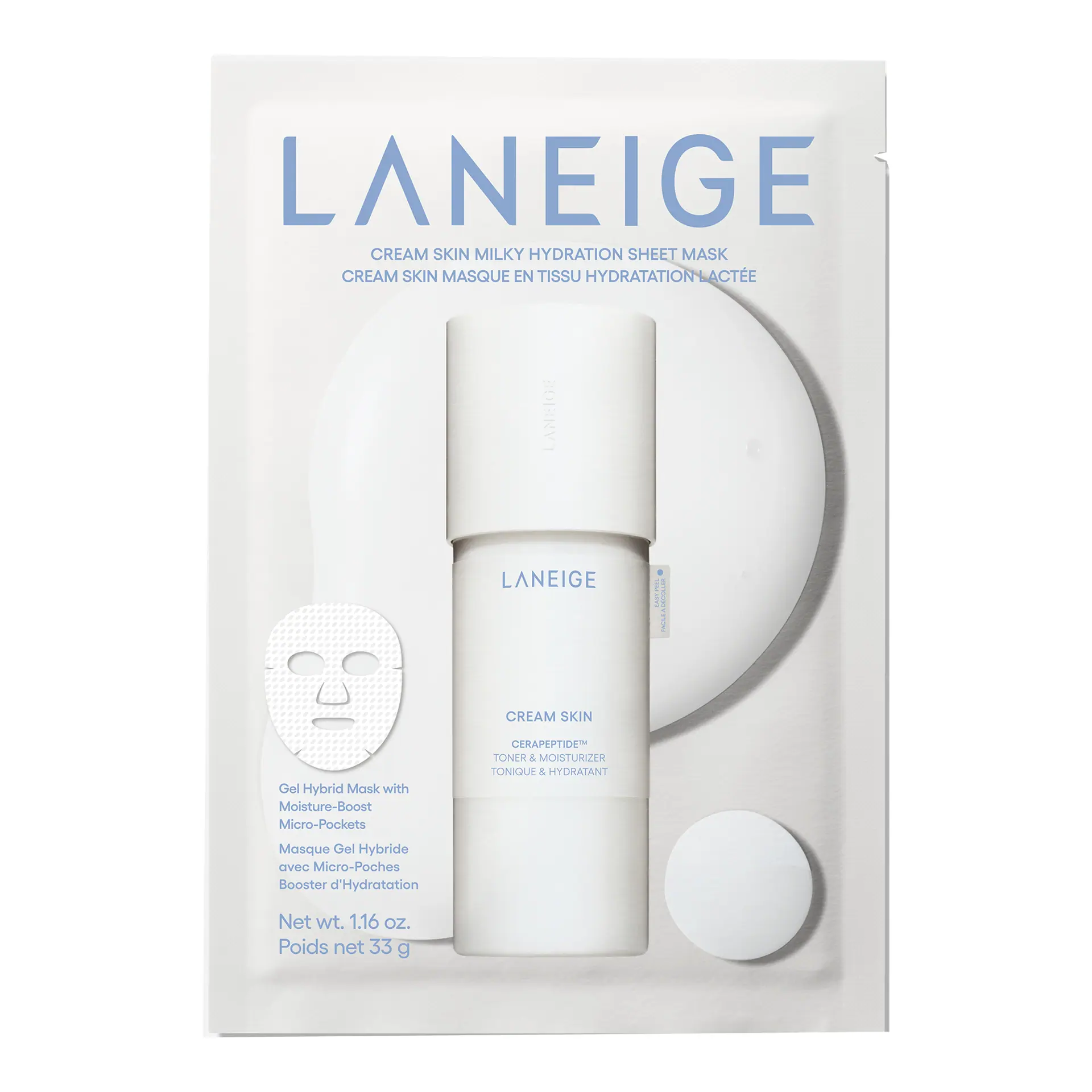 Laneige Cream Skin Milky Hydration Sheet Mask 1 Sheet