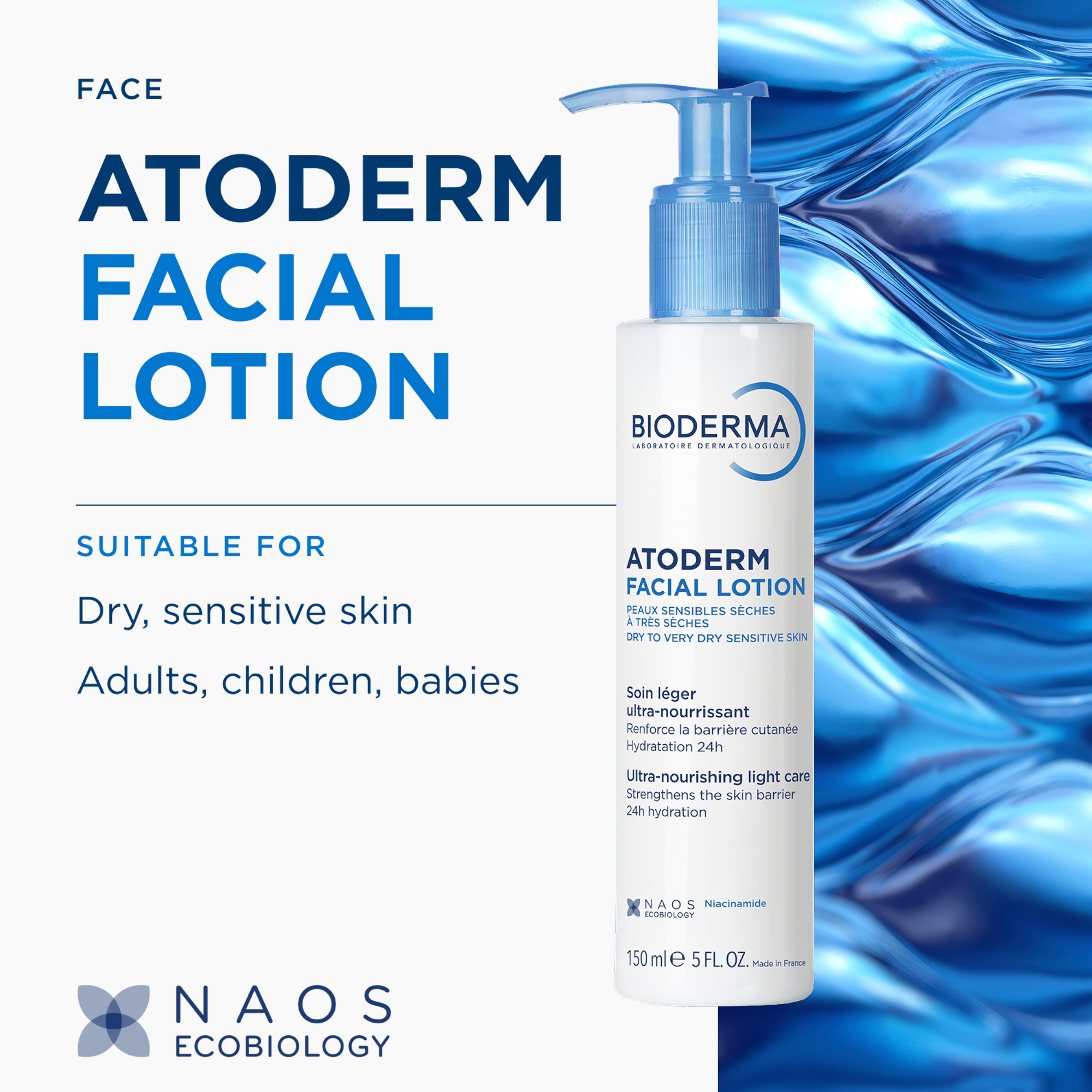 BIODERMA Atoderm Facial Lotion Ultra-Nourishing Light Cream 150ml