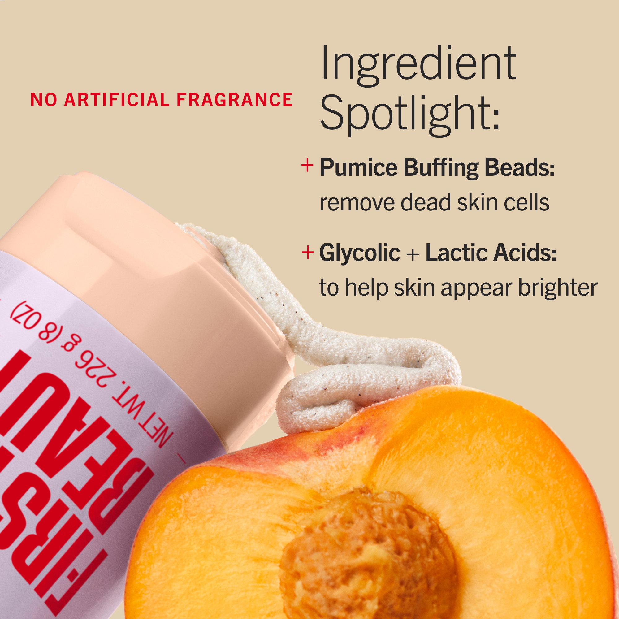 First Aid Beauty KP Bump Eraser Body Scrub Fresh Peach 59ml