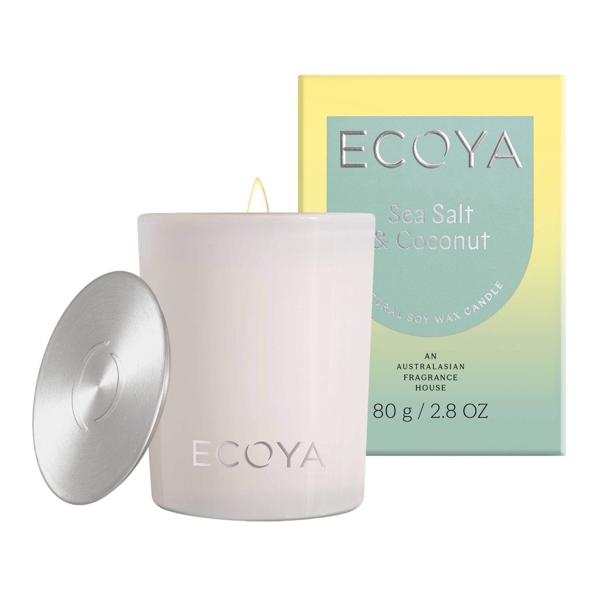 ECOYA Sea Salt & Coconut Mini Madison Candle 80g