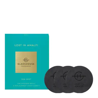 Glasshouse Fragrances 3 Replacement Scent Disks for Car Diffuser - LOST IN AMALFI