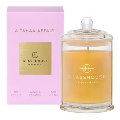 Glasshouse Fragrances A TAHAA AFFAIR 60g Soy Candle