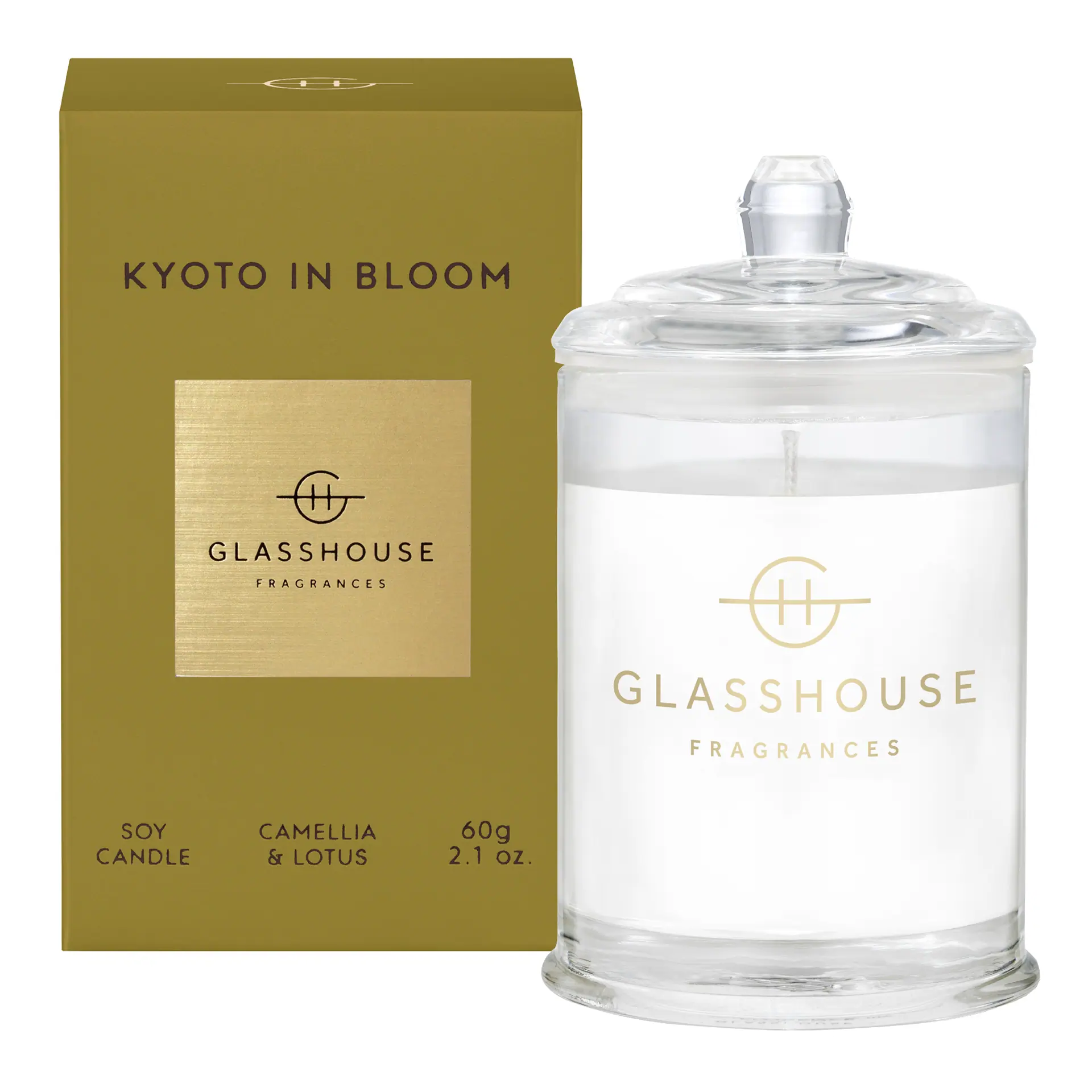 Glasshouse Fragrances KYOTO IN BLOOM 60g Soy Candle