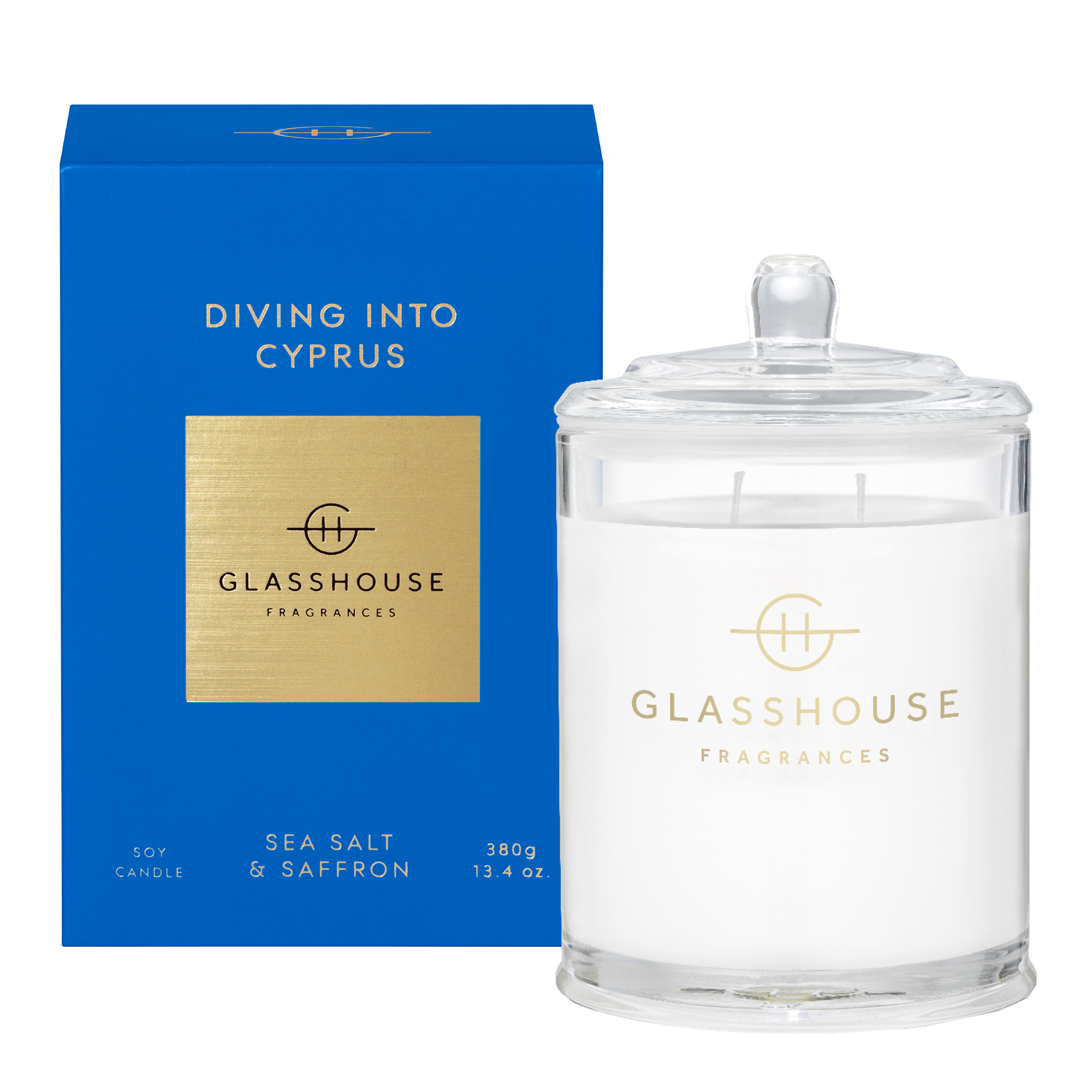Glasshouse Fragrances DIVING INTO CYPRUS 380g Soy Candle