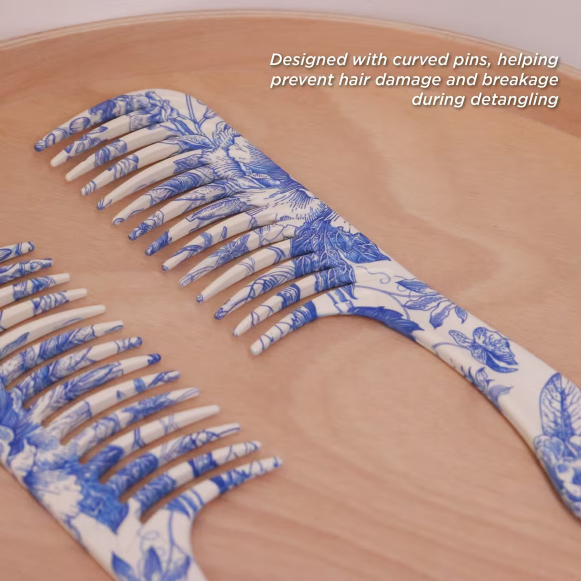 Denman D28 Deluxe Blue Belle Wide Tooth Detangling Comb