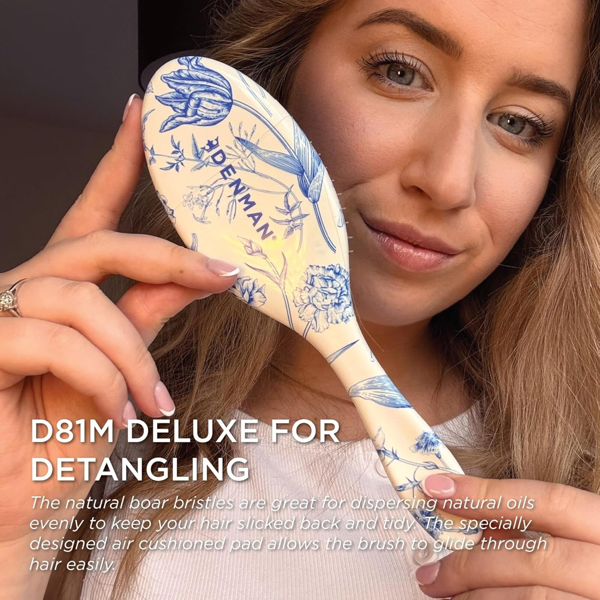 Denman D81M Blue Belle Style & Shine Brush