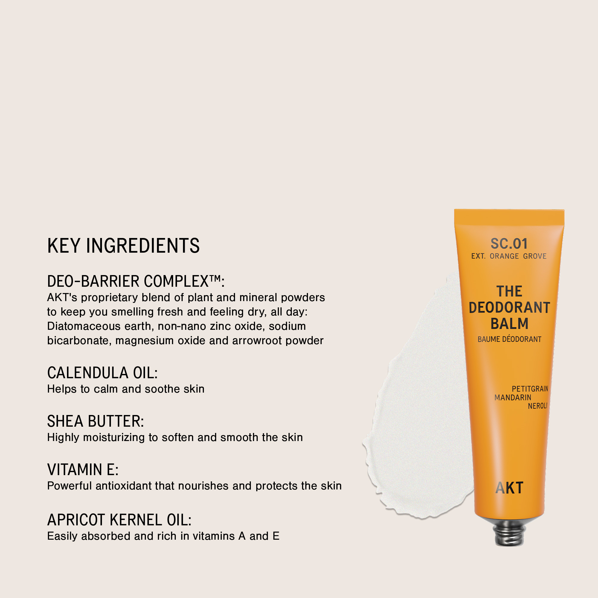 AKT London The Deodorant Balm - Orange Grove Sc.01