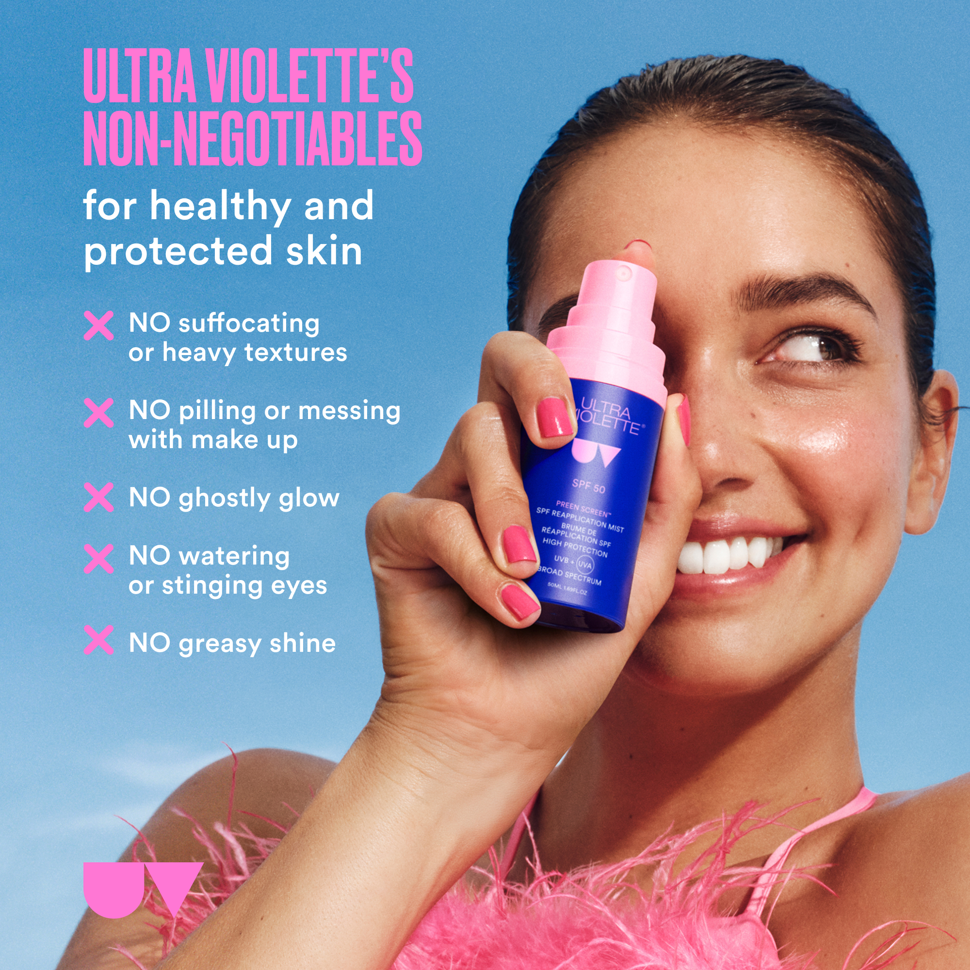 Ultra Violette Preen Screen SPF 50 Reapplication Mist 50ml