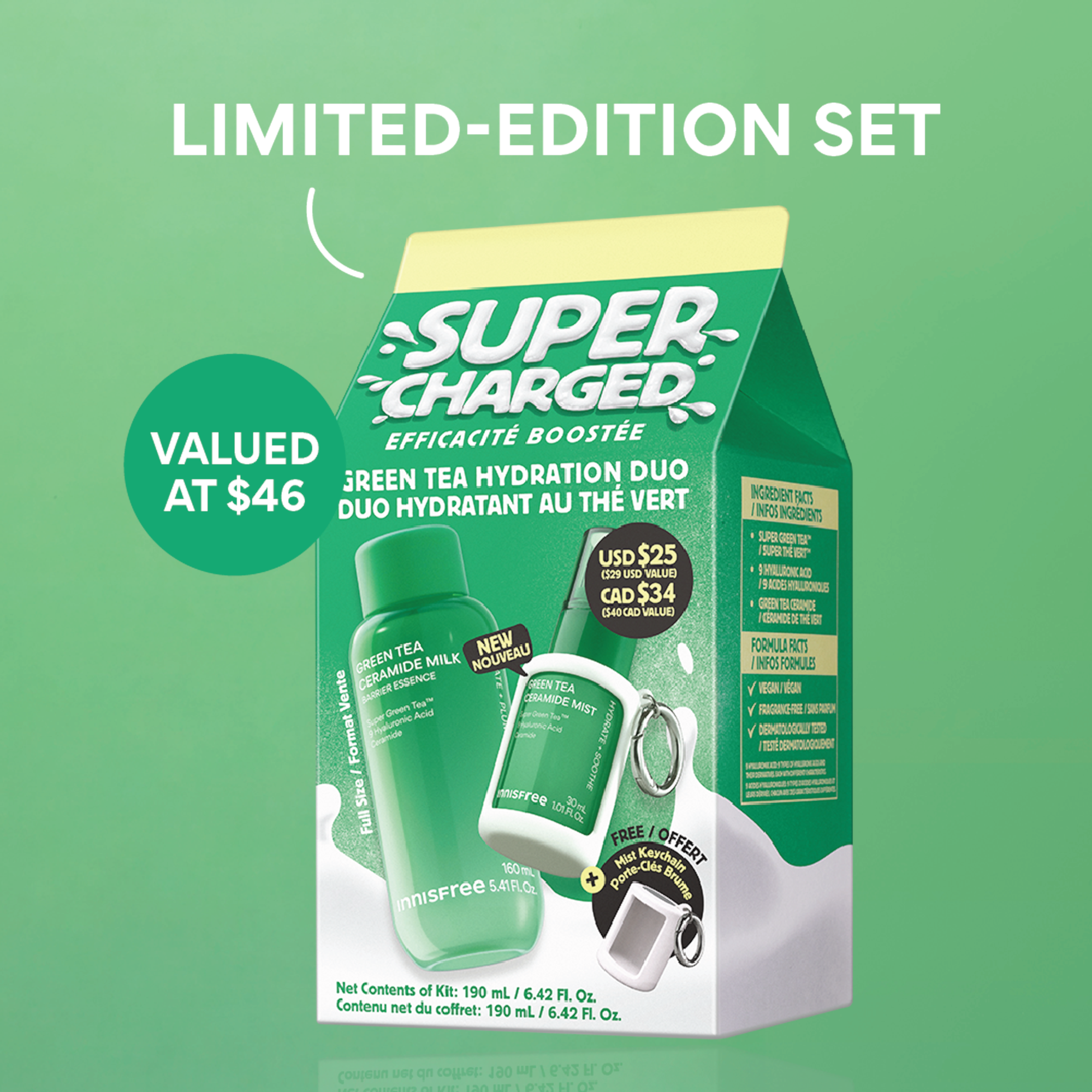 Innisfree Green Tea Ceramide Supercharged Set