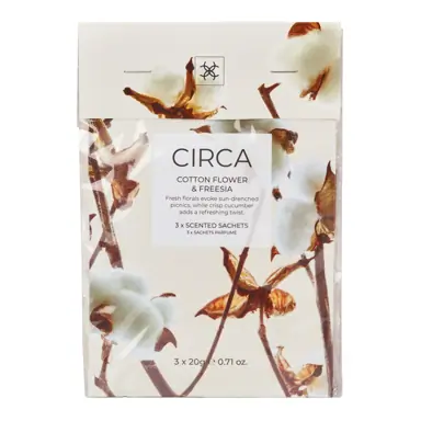 CIRCA Scented Sachet 3 x 20g - Cotton Flower & Freesia