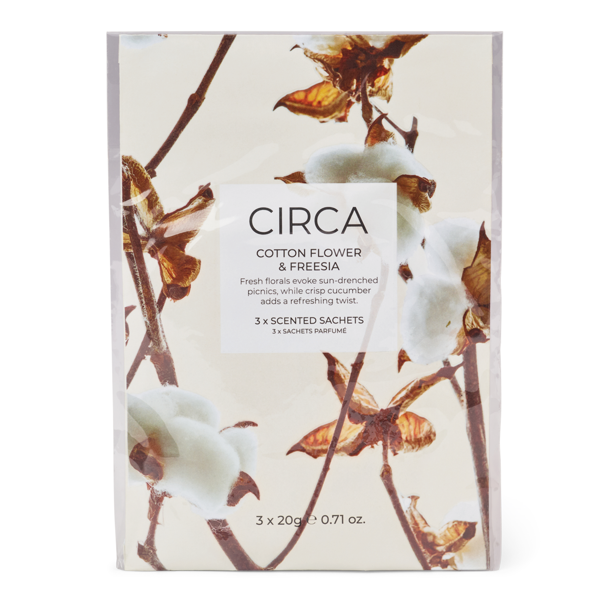 CIRCA Scented Sachet 3 x 20g - Cotton Flower & Freesia