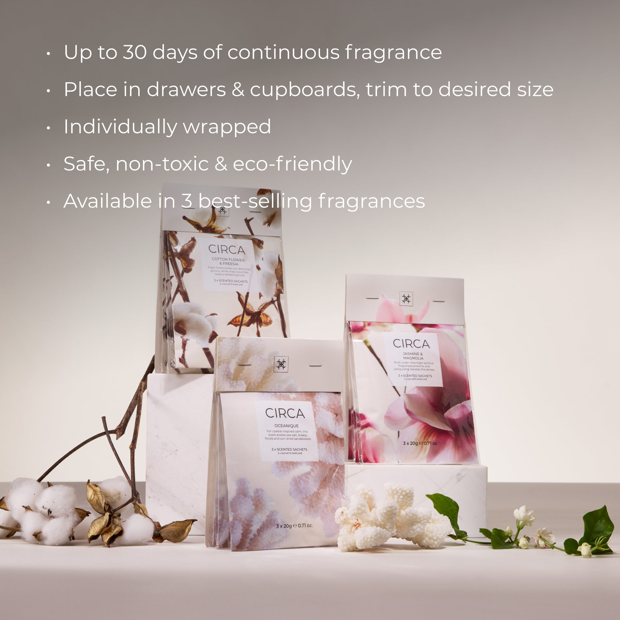 CIRCA Scented Sachet 3 x 20g - Oceanique