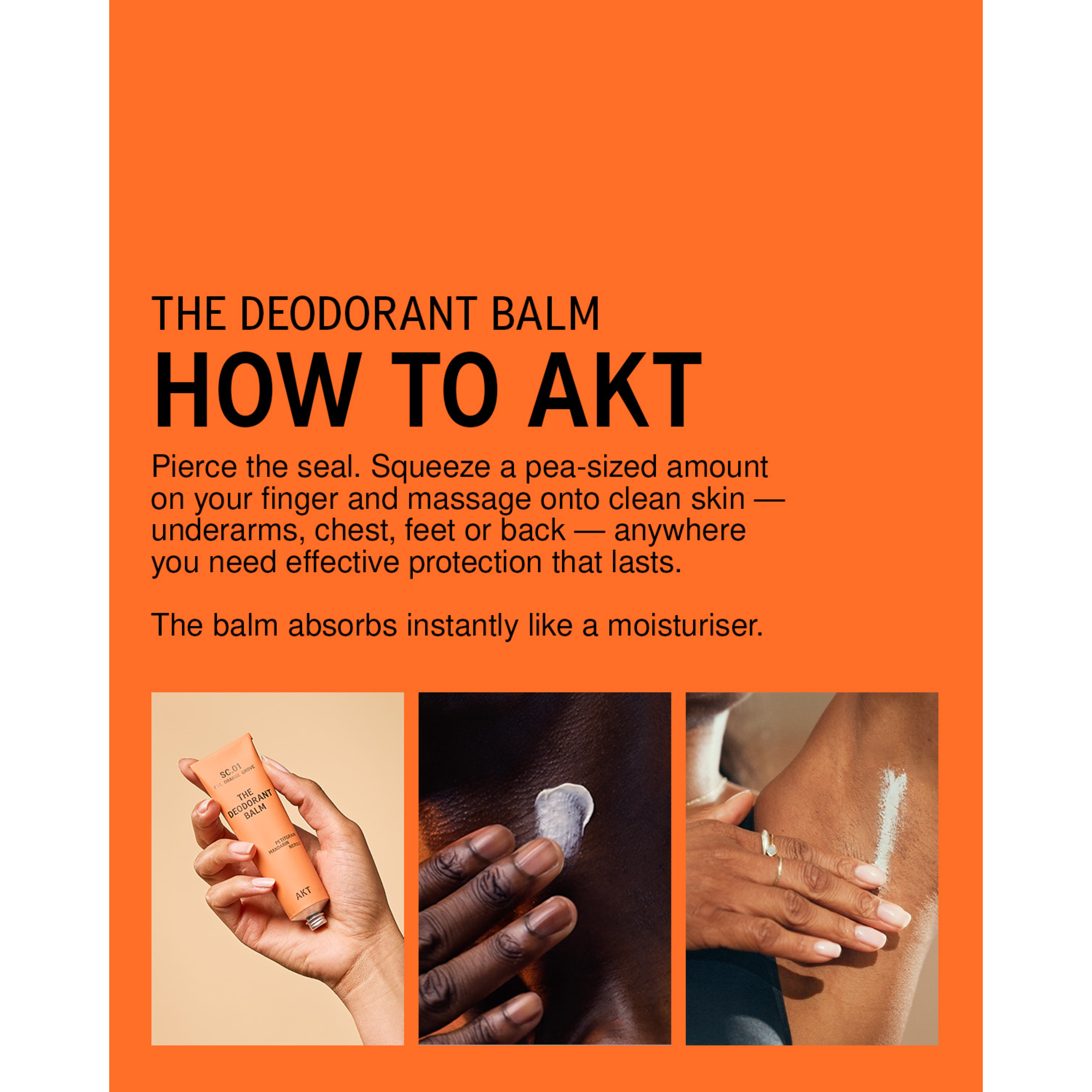 AKT London The Deodorant Balm - Orange Grove Sc.01 10ml