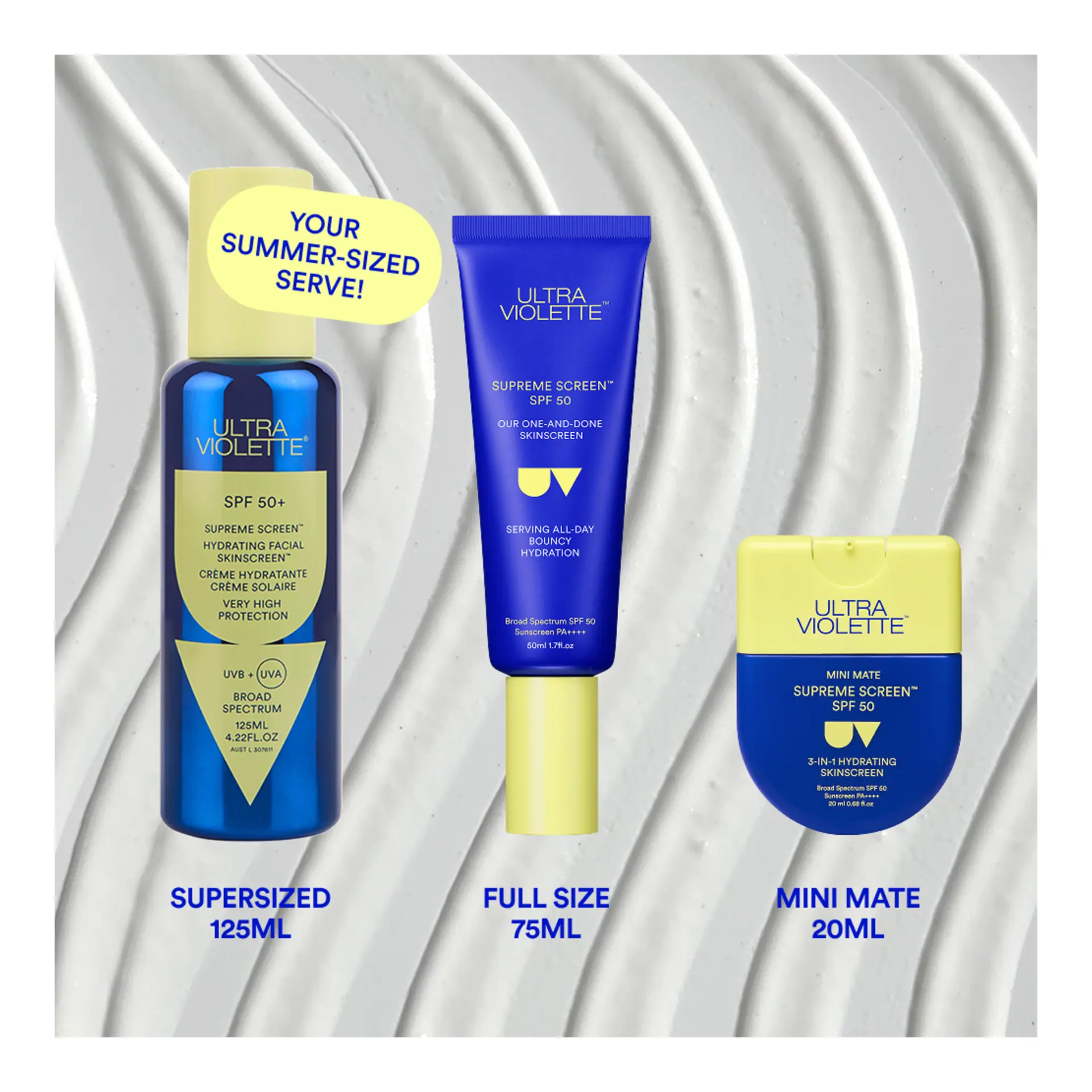 Ultra Violette Super Supreme SPF 50+ Hydrating Facial SKINSCREEN 125ml