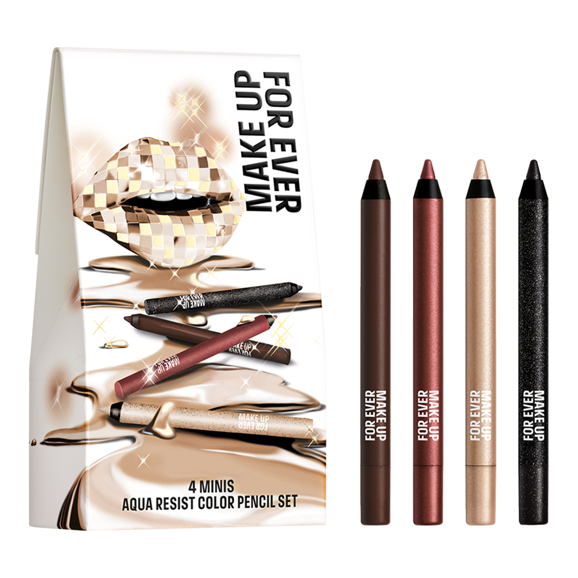 MAKE UP FOR EVER 4 Minis Aqua Resist Color Pencil Set Holiday -26