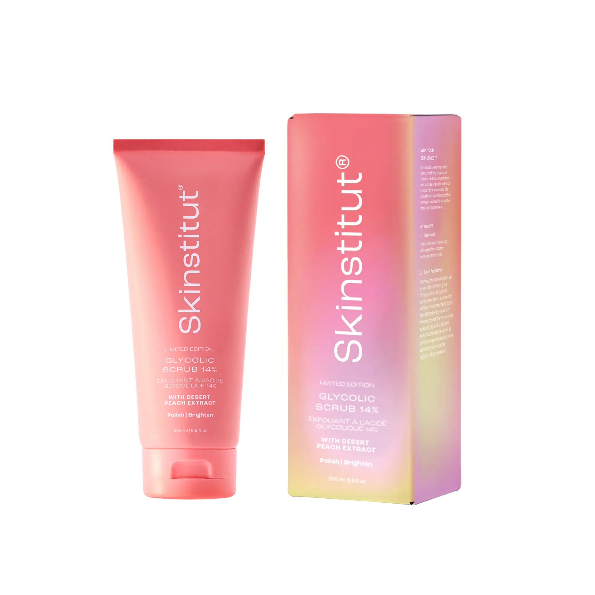 Skinstitut Limited Edition Glycolic Scrub 14% With Desert Peach