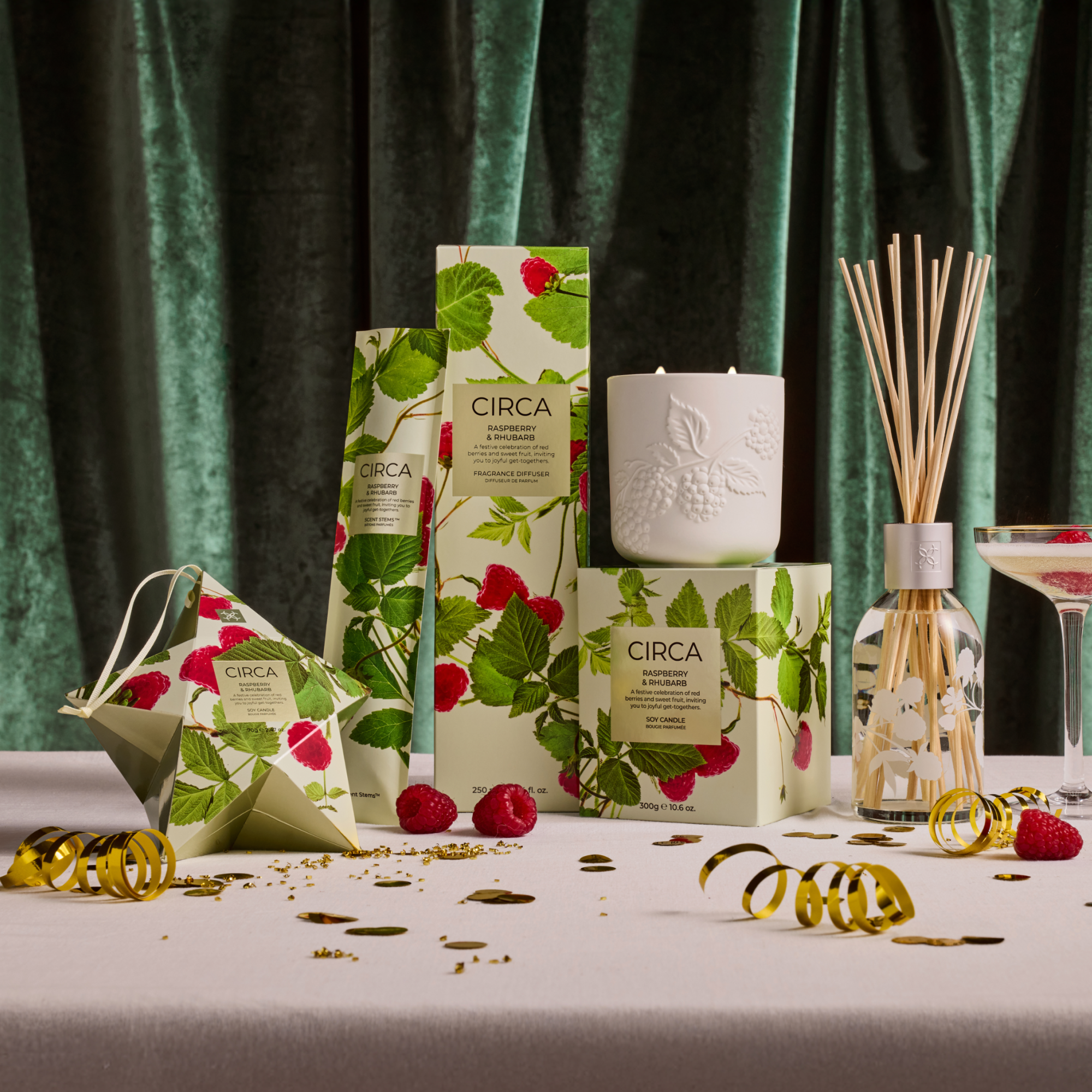 CIRCA Replacement Scent Stems - Christmas - RASPBERRY & RHUBARB - X26