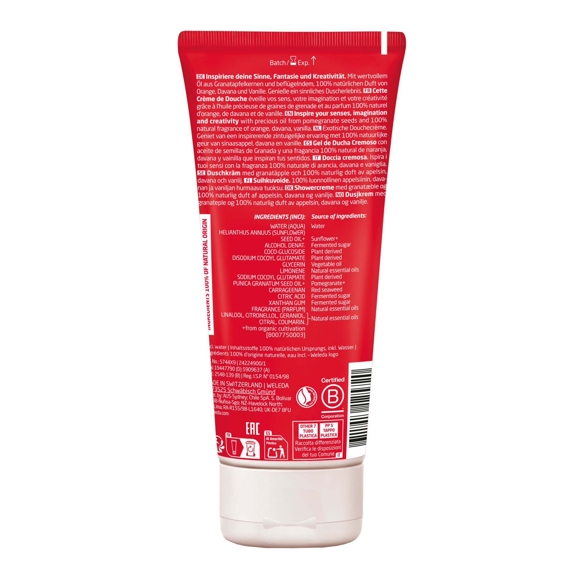 Welda Inspire Body Wash - Pomegranate 200ml