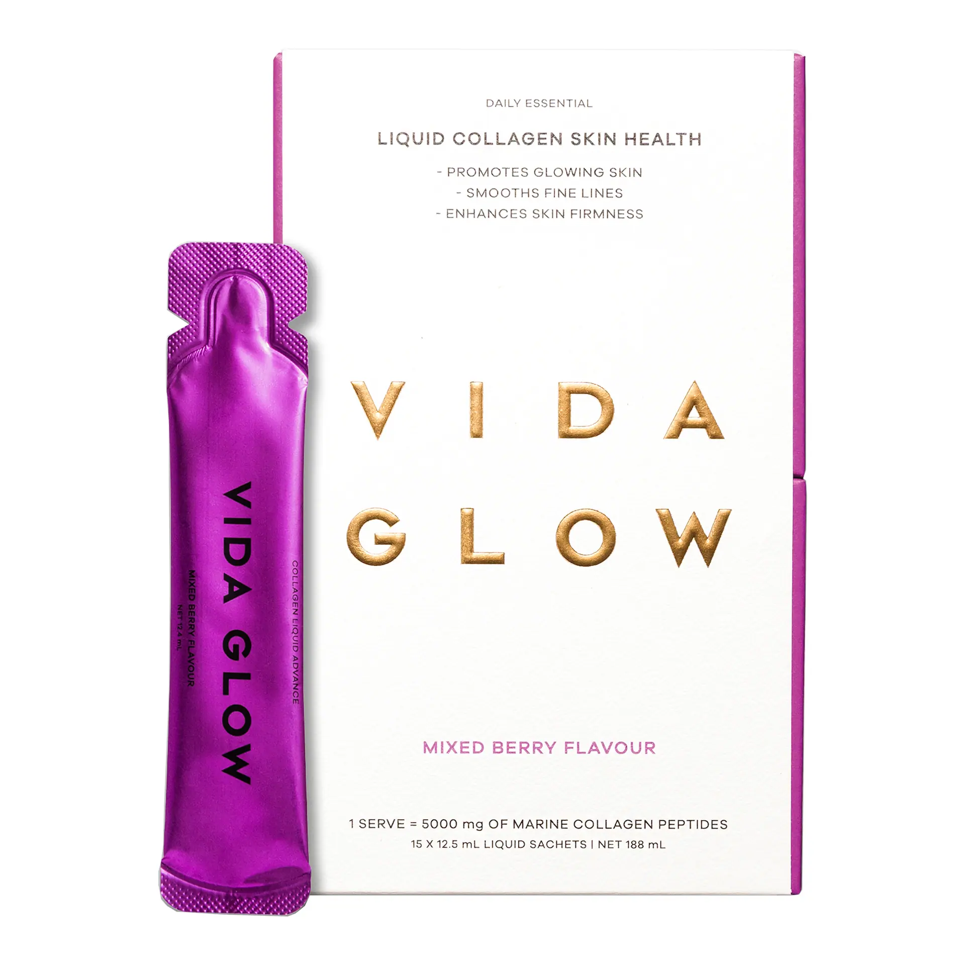 Vida Glow Daily Essentials: Collagen Liquid Advance Mixed Berry