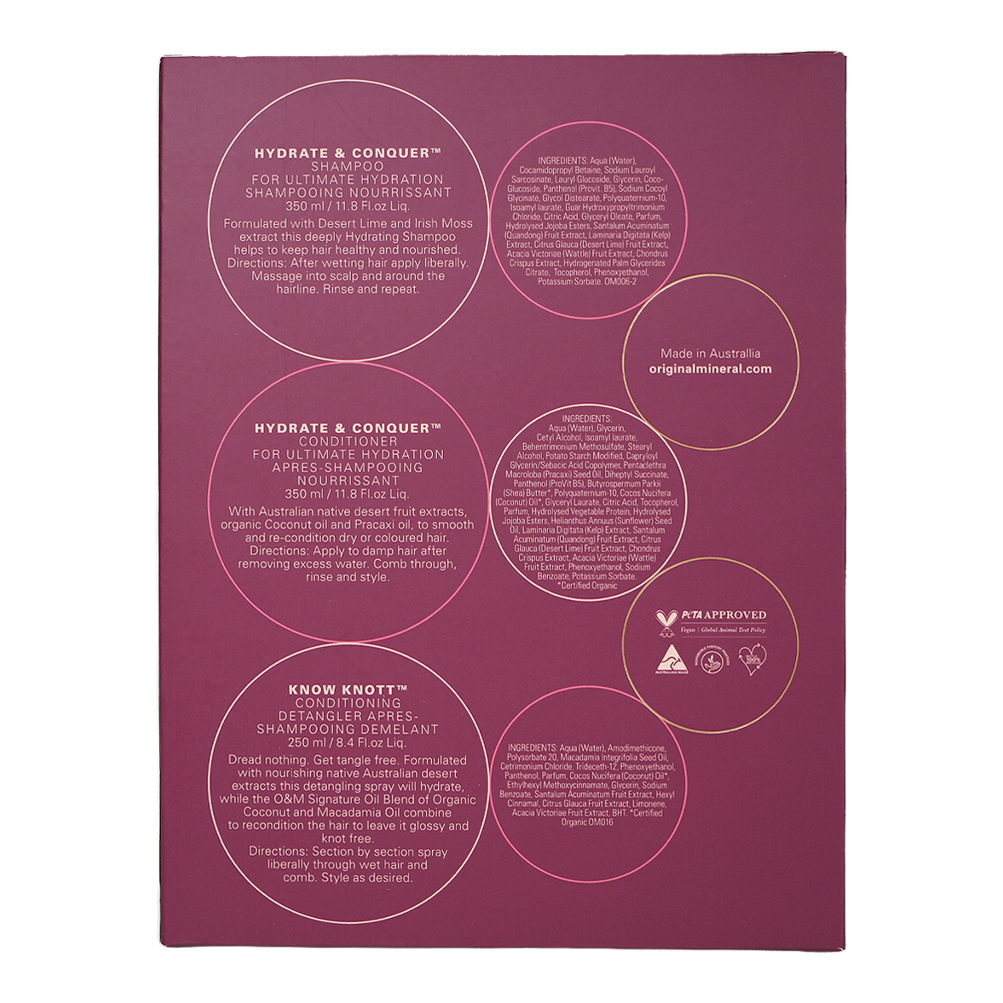 O&M Hydration and Detangle Pack
